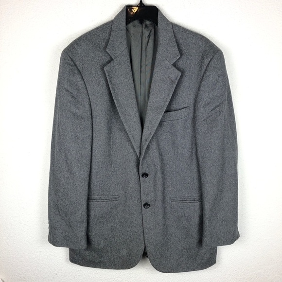 ⭐️  Oscar De La Renta Mens Size 40 R Wool Cashmere Blazer Jacket Coat - Picture 1 of 6